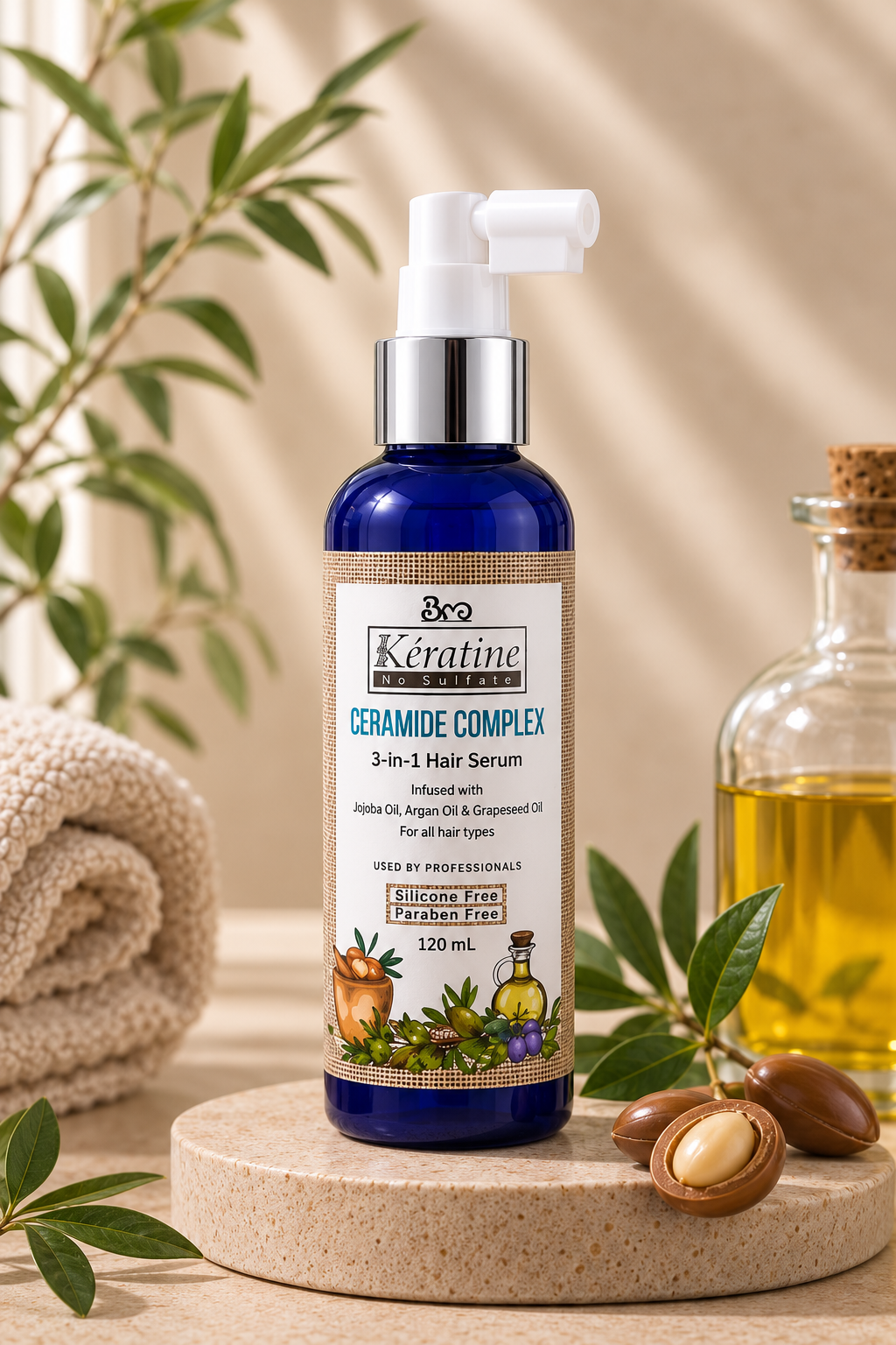 BM Kératine Ceramide Complex 3-in-1 Hair Serum – 120 ml